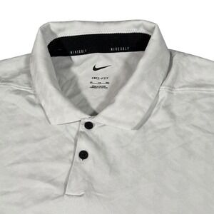 Nike‎ Golf Dri-FIT Polo Shirt 2 Button Mens 2XL Light Gray